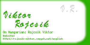 viktor rojcsik business card